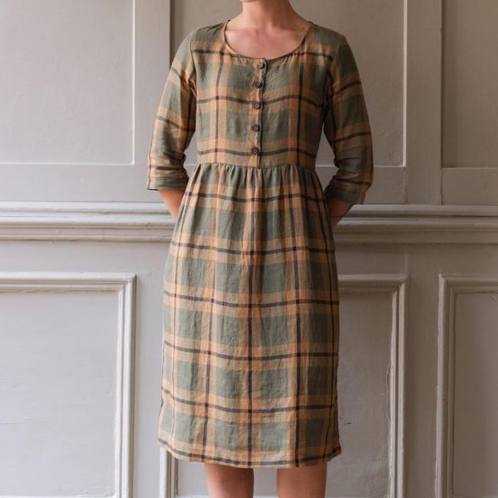 Pyne & Smith No. 12 Linen Dress in George Plaid